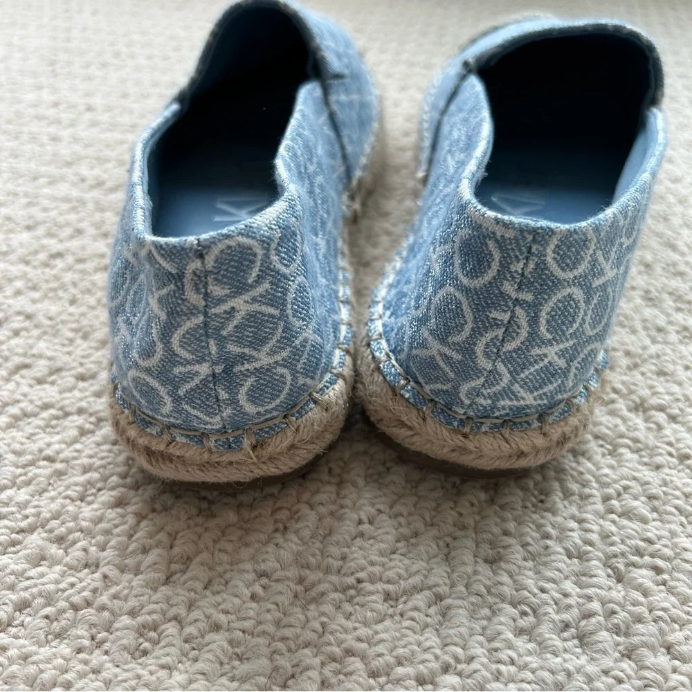 Calvin Klein Blue Logo Slip-On Espadrilles